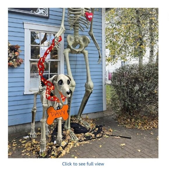 Halloween 7 ft Skeleton Dog Accessories Orange - Picture 12 of 14